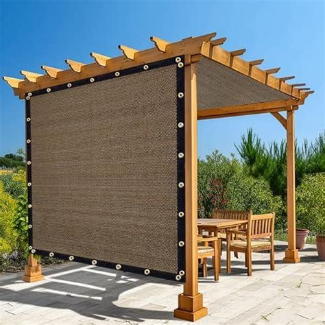 Amagenix 90% Pergola Shade Cover 4'X 10' Mocha Sun Shade Cloth with ...