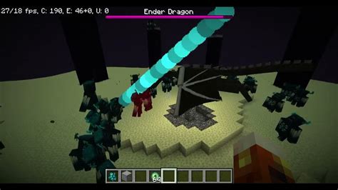 Minecraft A Few Hundred Wardens Vs The Ender Dragon Youtube