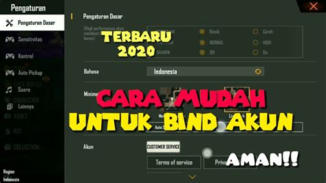 Cara Mudah Bind Akun Facebook Game Free Fire Youtube