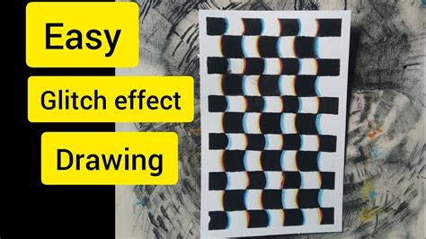 How To Draw A Glitch Effect Easy Step By Step For Beginners Art