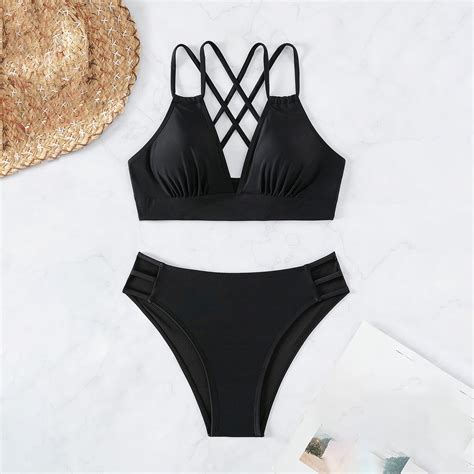 Fanxing Women S Cutout Bikini Sets Two Piece Swimsuit Slimming