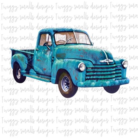 Vintage Truck Sublimation Design Downloads Transfers Etsy