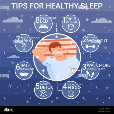 Good Sleep Tips Better Sleeping Rules Concept Care Quality Healthy