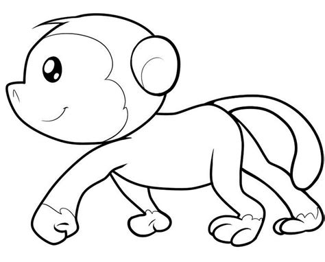 Cute Monkey Drawing | Free download on ClipArtMag