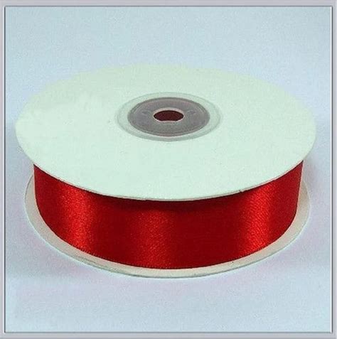 Plain Double Sided Red Roll Satin Ribbon Size 38 Mm At 1 Meter In Surat