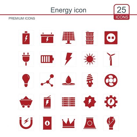 Premium Vector Energy Icon Set