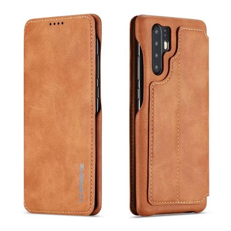 Genuine Leather Flip Cover For Huawei P30 Pro Lite Nova 4e Case Card