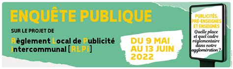 R Glement Local De Publicit Intercommunal Une Enqu Te Publique Du