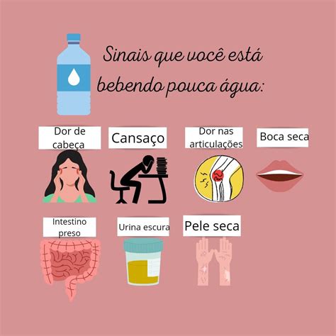 Sinais que você está bebendo pouca água Exercício físico Agua Dicas