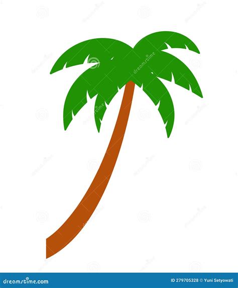 Palm And Coconut Tree Plant Cartoon For Summer Clip Art Png