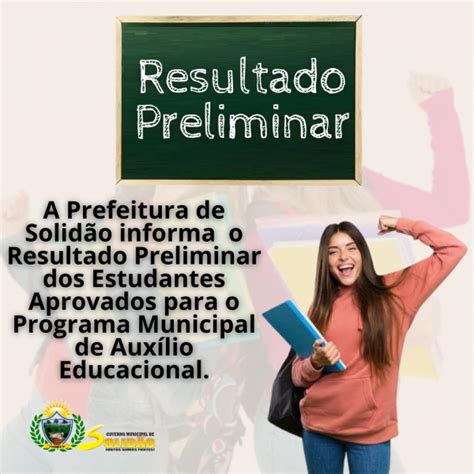 Prefeitura De Solid O Divulga Resultado Preliminar Dos Estudantes