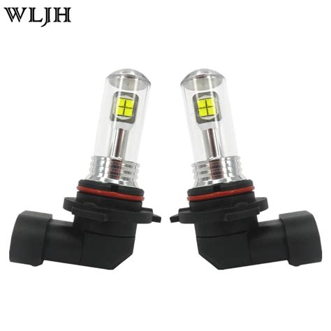 WLJH 2x 40W 9006 HB4 LED Car Lights Fog Lamps DRL Driving Automotive