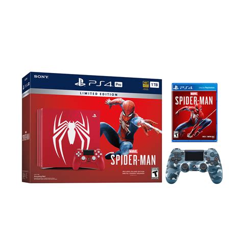 PlayStation 4 Pro 1TB Limited Spider-Man Amazing Red Edition 4K HDR ...