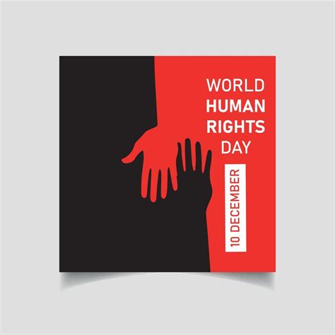 Human Rights Day Social Media Post Design Template Vector Art