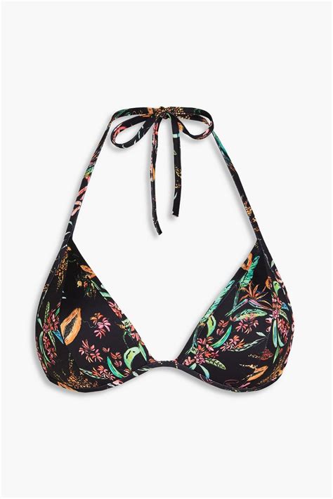 Charo Ruiz Ibiza Printed Triangle Bikini Top The Outnet