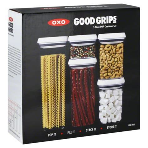 OXO Good Grips POP Container Set - Clear/White, 5 pc - Fred Meyer