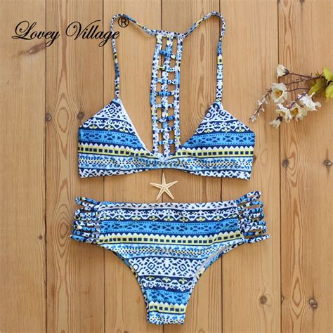 2017 Print Swimwear Women New Two Piece Swimsuit Brazilian Bikini Set