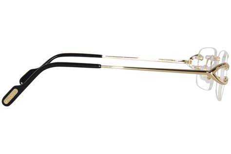 Cartier Core Range Ct0344o 001 Eyeglasses Goldblack Rimless 53 18 1450