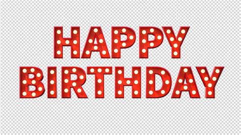 Premium Psd Broadway Marquee Style Happy Birthday Text