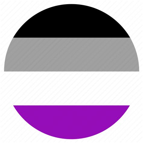 Asexual Circle Flag Lgbt Pride Icon Download On Iconfinder