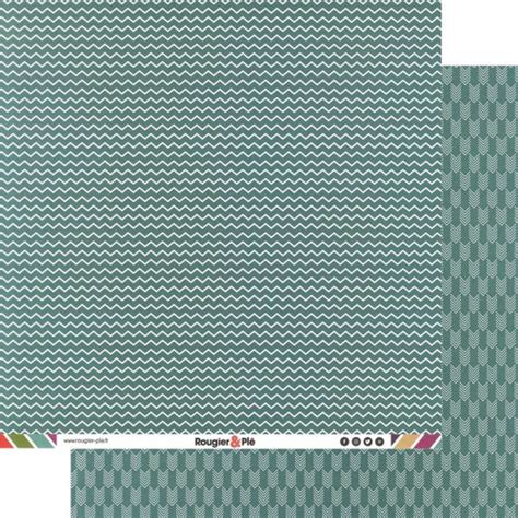 Papier Recto Verso Turquoise Chevrons Scrapmalin