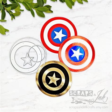 Captain America Inspired Metal Cutting Die For Papercrafts Cards