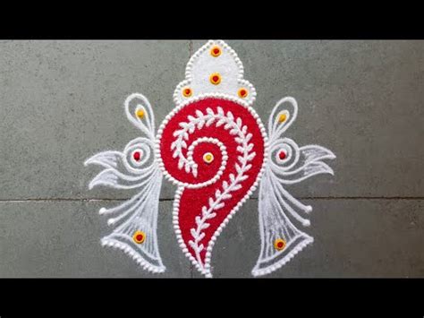 Latest Sangu Kolam Easy Shankh Rangoli Shankham Muggulu Shanku Kolam