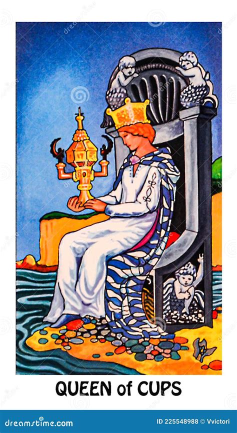 Queen Of Cups Tarot Card Emotional Loving Happiness Warm Tender