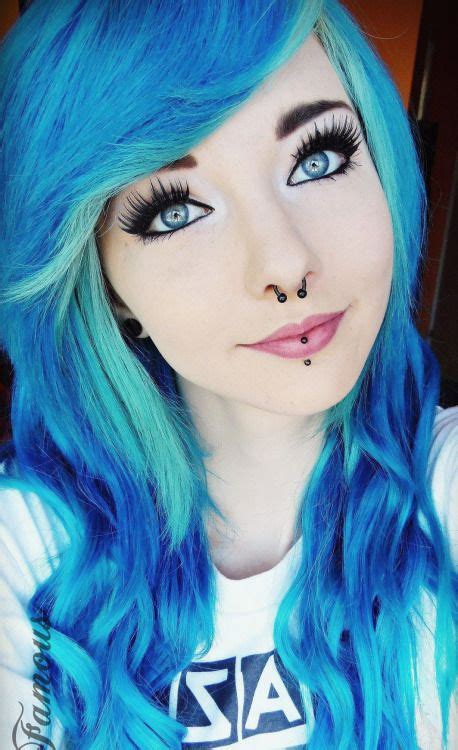 24 Dyed Hairstyles You Need To Try Curly Scene Hair Scene Hair Emo