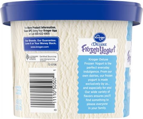 Kroger® Deluxe Low Fat Vanilla Frozen Yogurt Tub 48 Oz Kroger