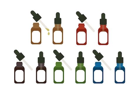 Premium Vector Oil Or Serum Mockup In Closed Colorful Bottles And In