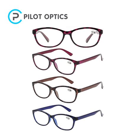 Pilot Optics New Design Light Custom Half Frame Rim Reading Glasses