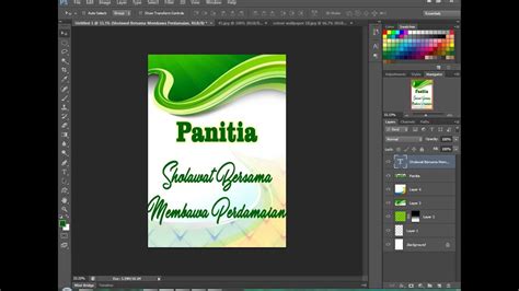 Cara Membuat Desain Id Card Panitia Dengan Photoshop Youtube