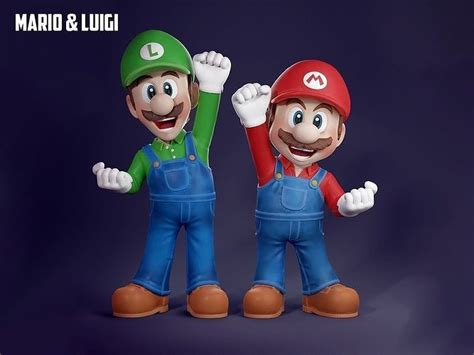 Mario Y Luigi 3d Model 3d Printable Cgtrader