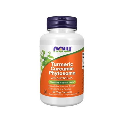 Now Turmeric Curcumin Phytosome With Meriva 500mg 60 Veg Capsule