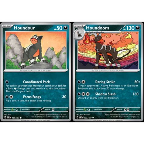 Pokemon TCG Obsidian Flames Houndour Houndoom Shopee Malaysia