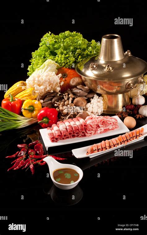 Close Up Of Chinese Hot Pot Stock Photo Alamy