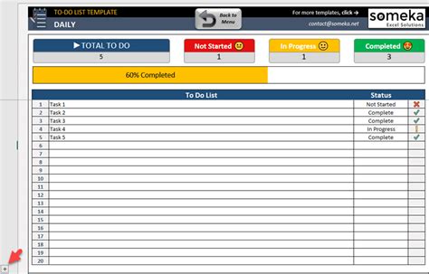 Daily Weekly Monthly Task List Excel Template | To Do List