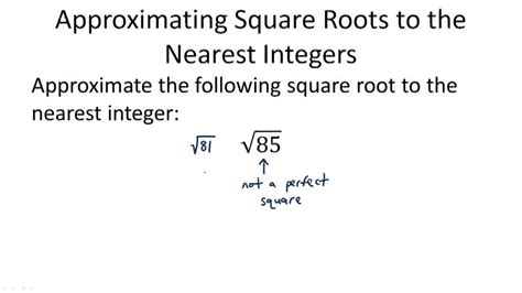 Approximating Square Roots Example 1 Video Arithmetic Ck 12