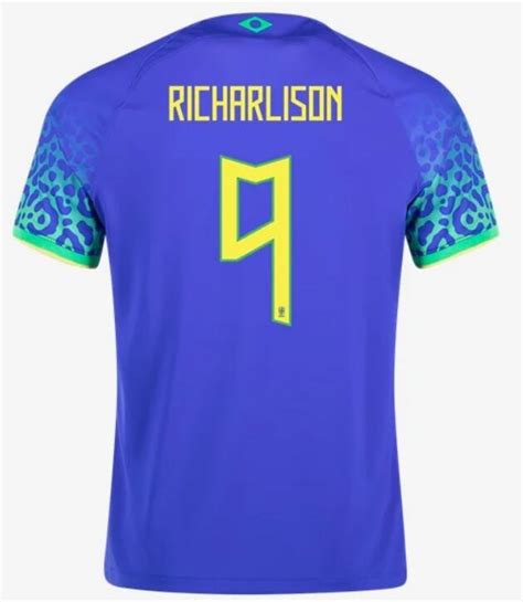 Brazil World Cup Away Richarlison Shirt Soccer Jersey