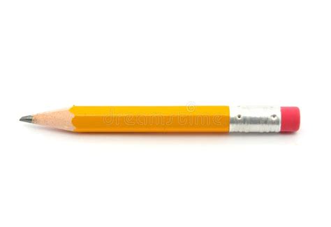 Short pencil stock image. Image of yellow, eraser, pencil - 13404809