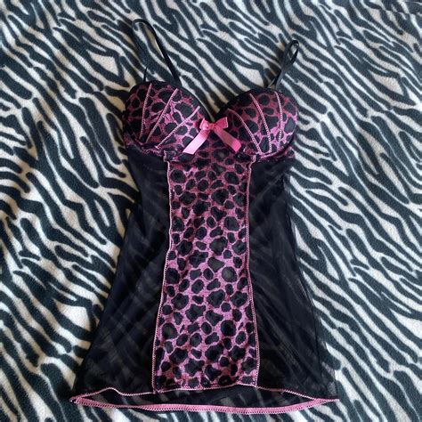 Rampage Intimates Hot Pink Leopard Slip Super Cute Depop