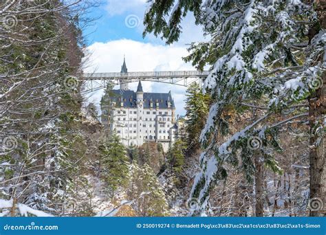 Marienbrucke Fundo Do Castelo Neuschwanstein Na Alemanha Avaria