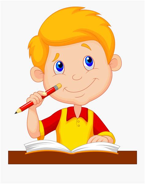 Cartoon Child School Children - Boy Studying Clipart , Free Transparent ...