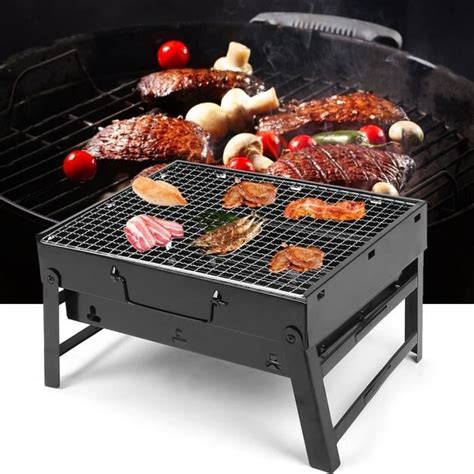 Shipenophy Barbecue Portable Barbecue Pliant Portatif D Acier