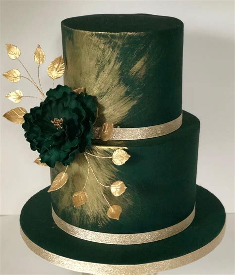 Cakes By Hassan On Instagram A 2 Tier Emerald Green Engagement Cake