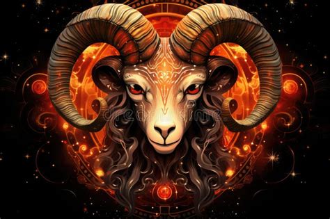 Zodiac Aries Symbol Aries is a Fire Sign Stock Image - Image of animal ...