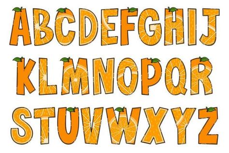 orange letters vector art icons  graphics