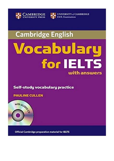 Cambridge Vocabulary for IELTS Book with Answers and Audio CD - Pauline ...