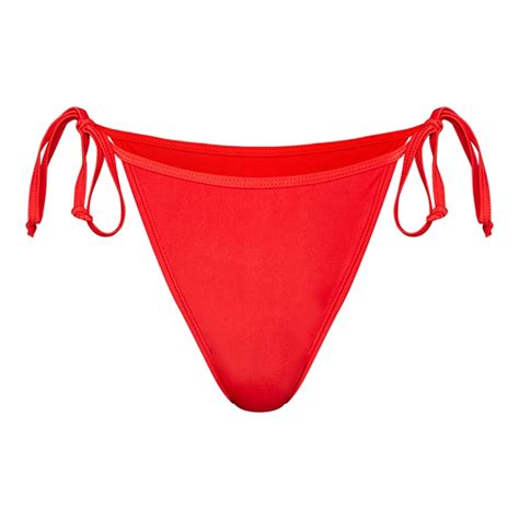 Shop Our Custom Fat Women Thong Bikini In Red Carvico Fabric